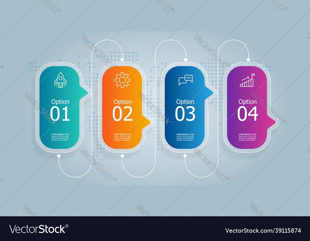 Tab bar horizontal infographic element vector image Tab bar horizontal infographic element