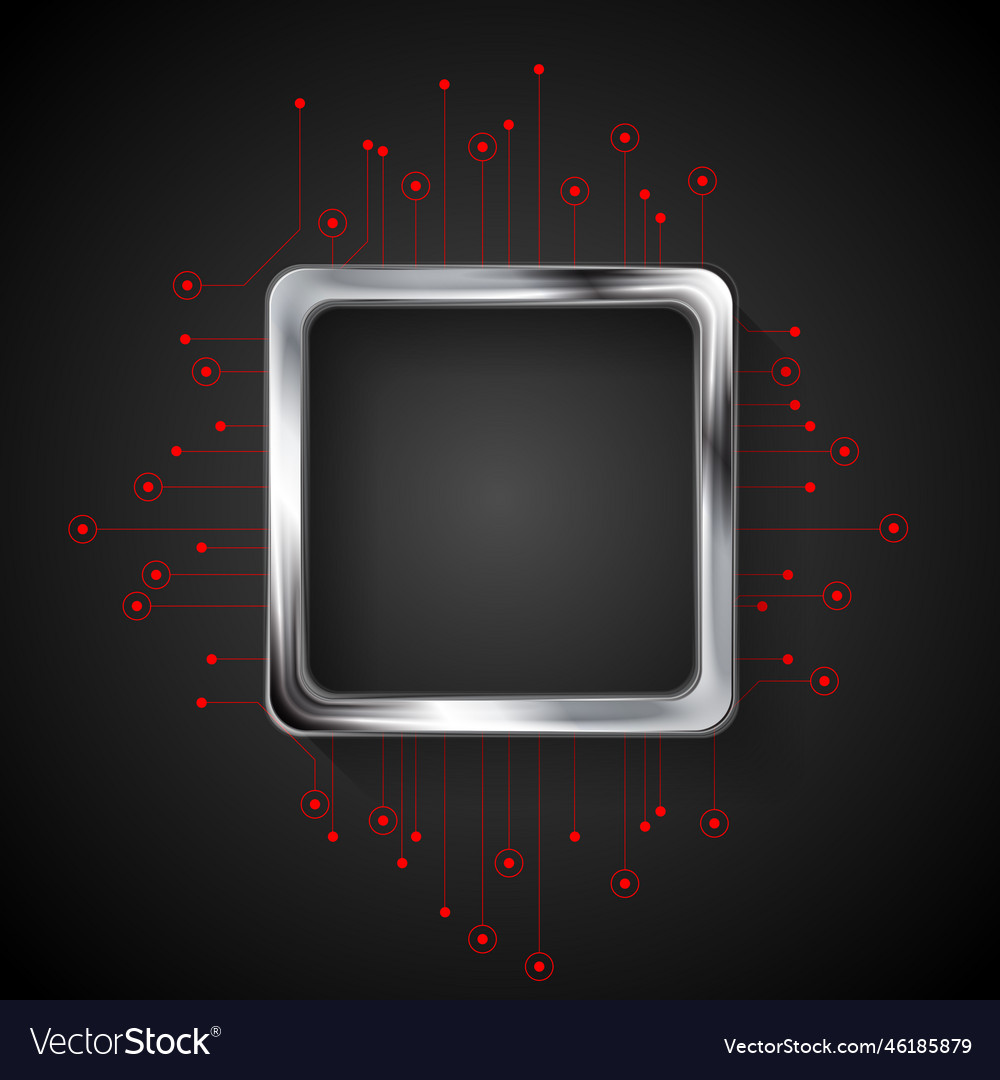 Abstract dark technology background with circuit vector image Abstract dark technology background with circuit