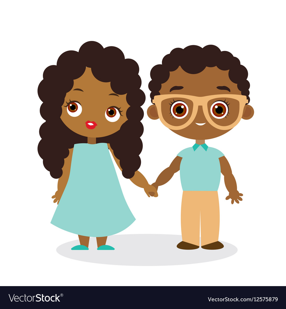 African american girl and young