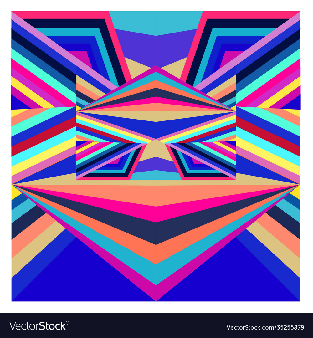 Colorful geometric and curve background pattern