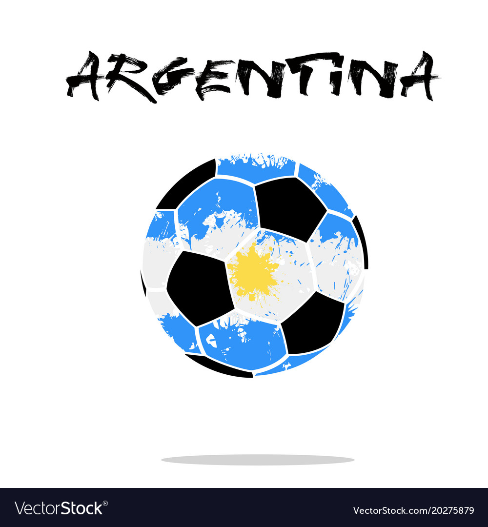 Flag of argentina as an abstract soccer ball Vector Image