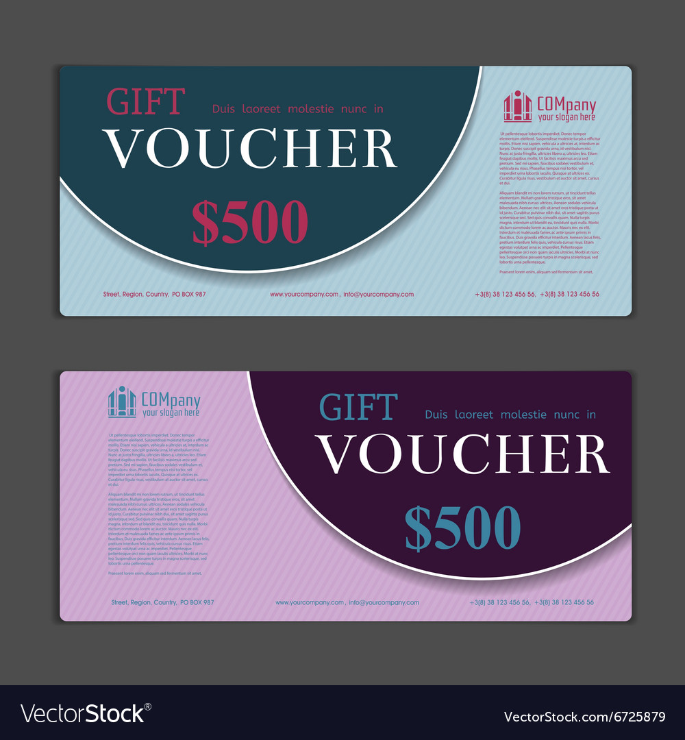 Gift voucher template Royalty Free Vector Image