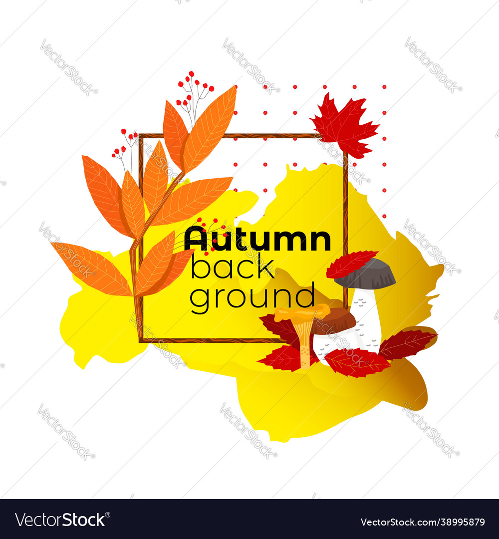 Image with background elements on an autumn theme