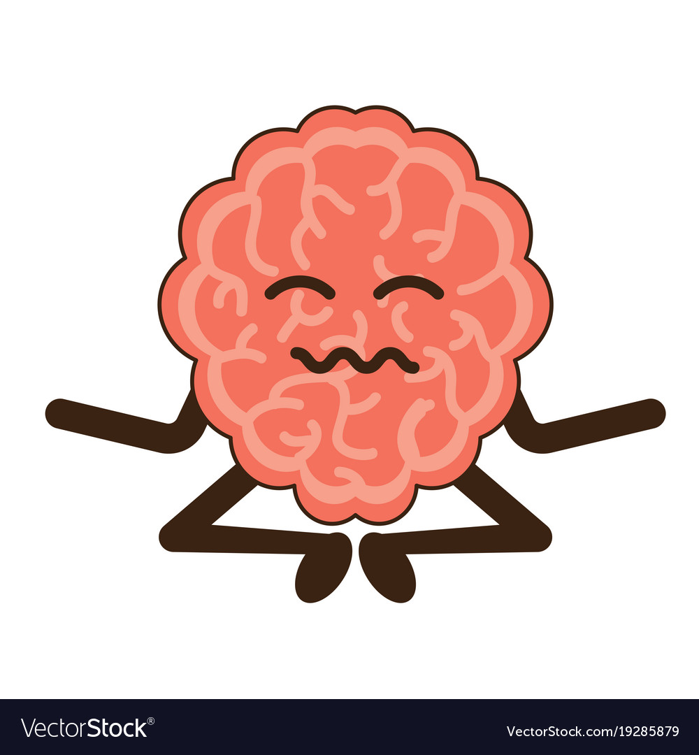 Kawaii brain icon Royalty Free Vector Image - VectorStock