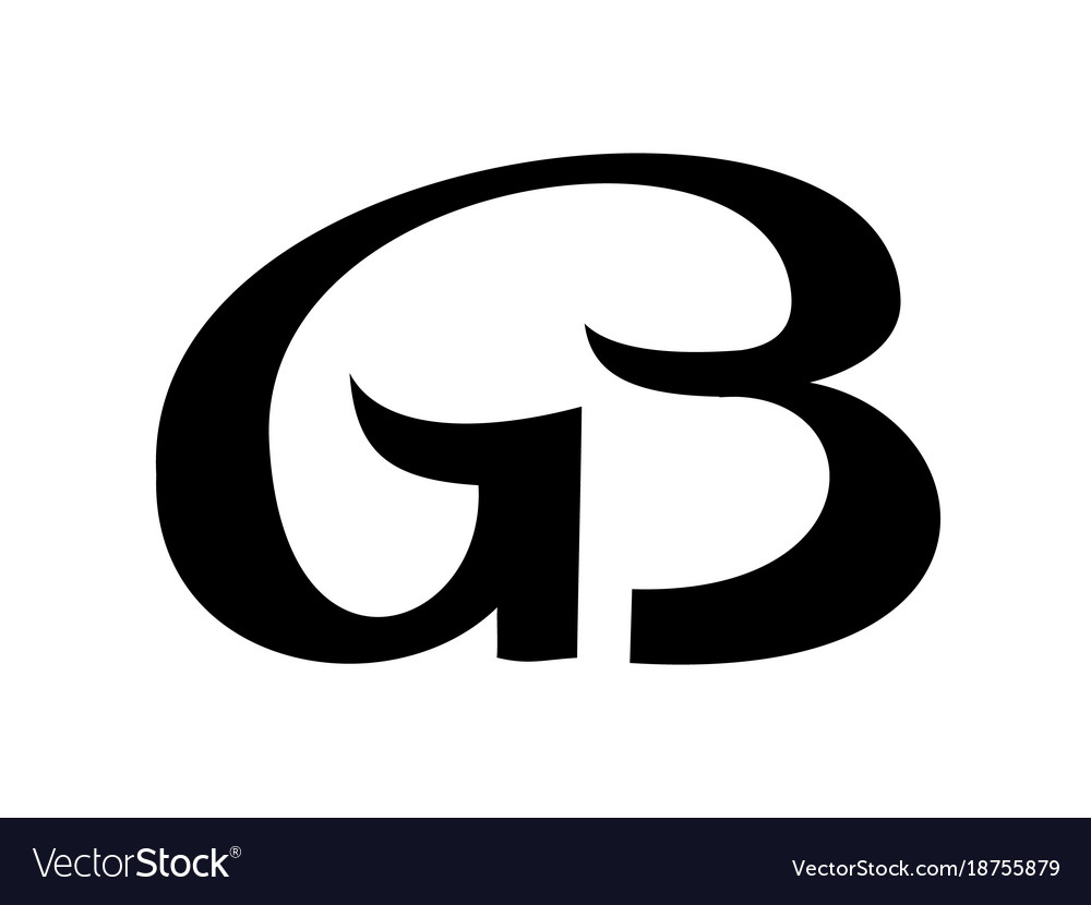 Monogram from linked letters g and b logo