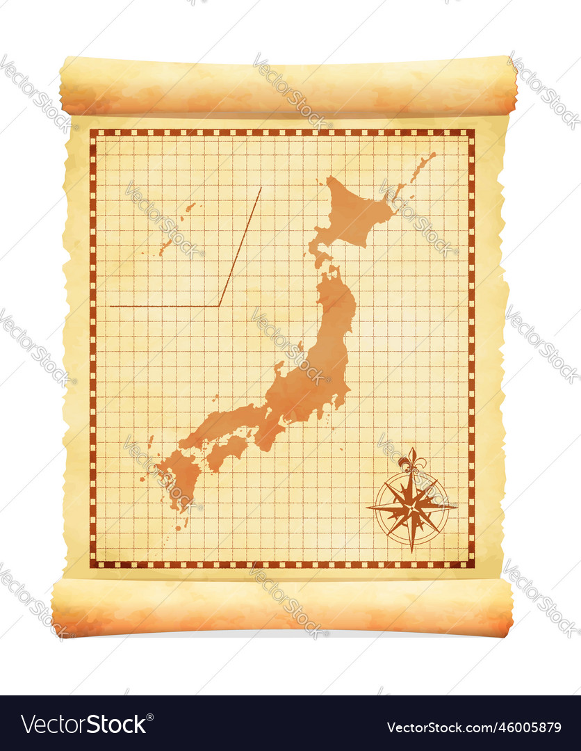 Old vintage japan map