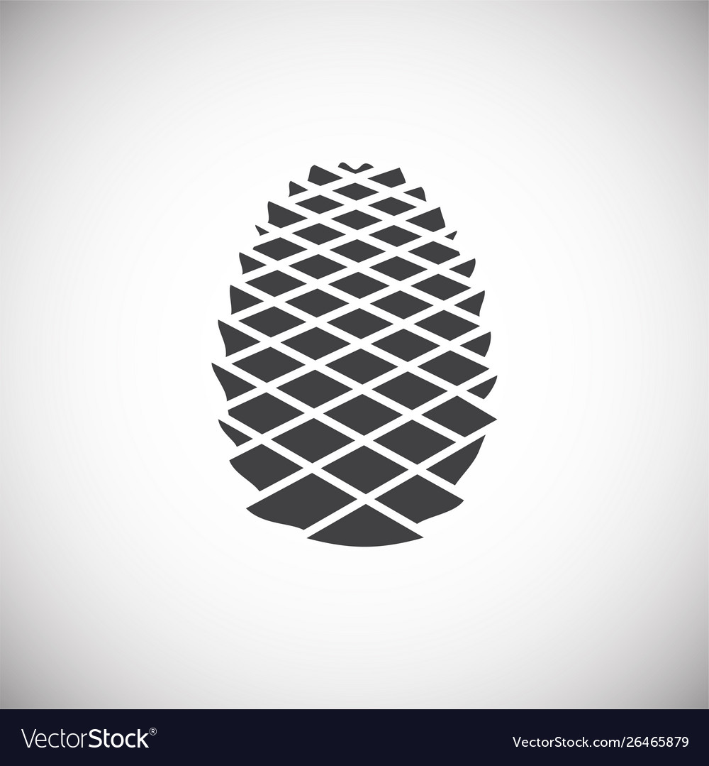 Pine cone icon on background for graphic and web