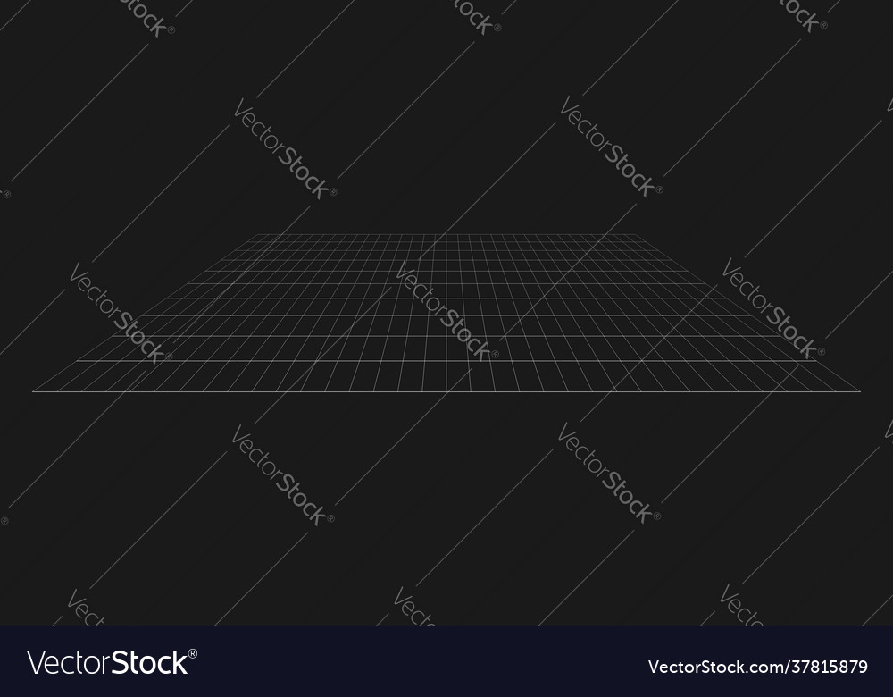 Tilted skew 3d grid mesh Vector Image Tilted skew 3d grid mesh