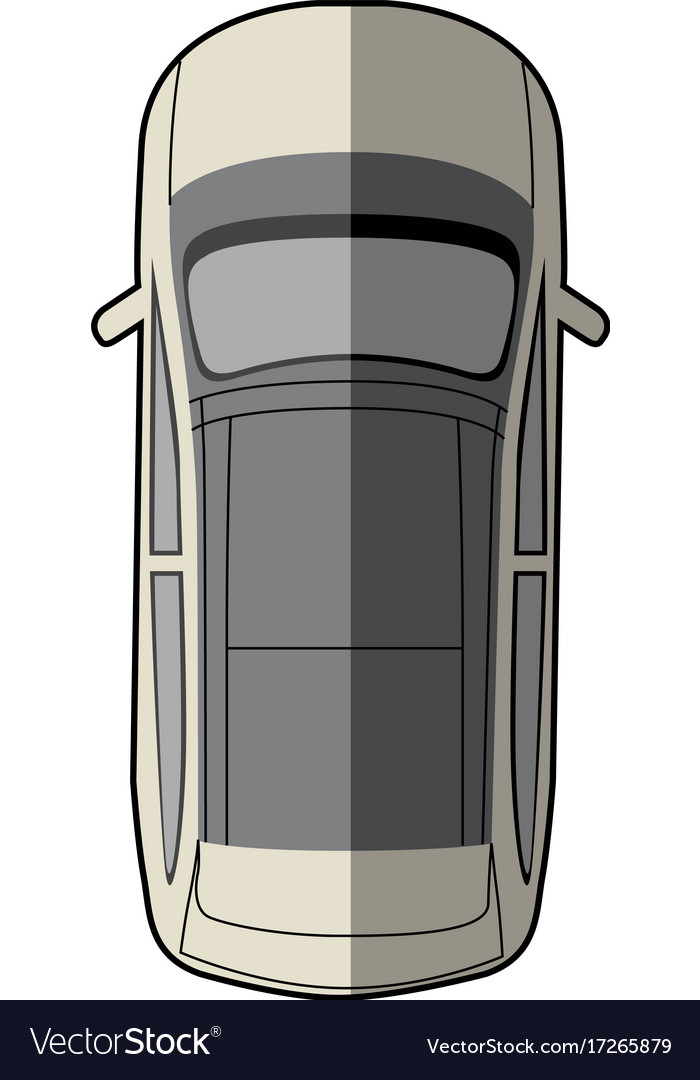 Top view of a car Royalty Free Vector Image - VectorStock