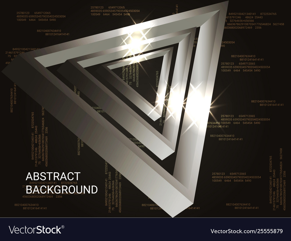 Triangle volume sparkle on background
