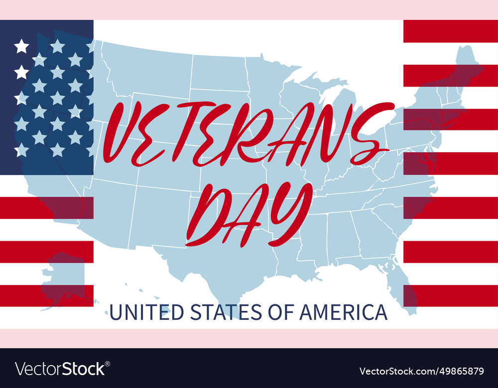 Us veterans day background happy Royalty Free Vector Image