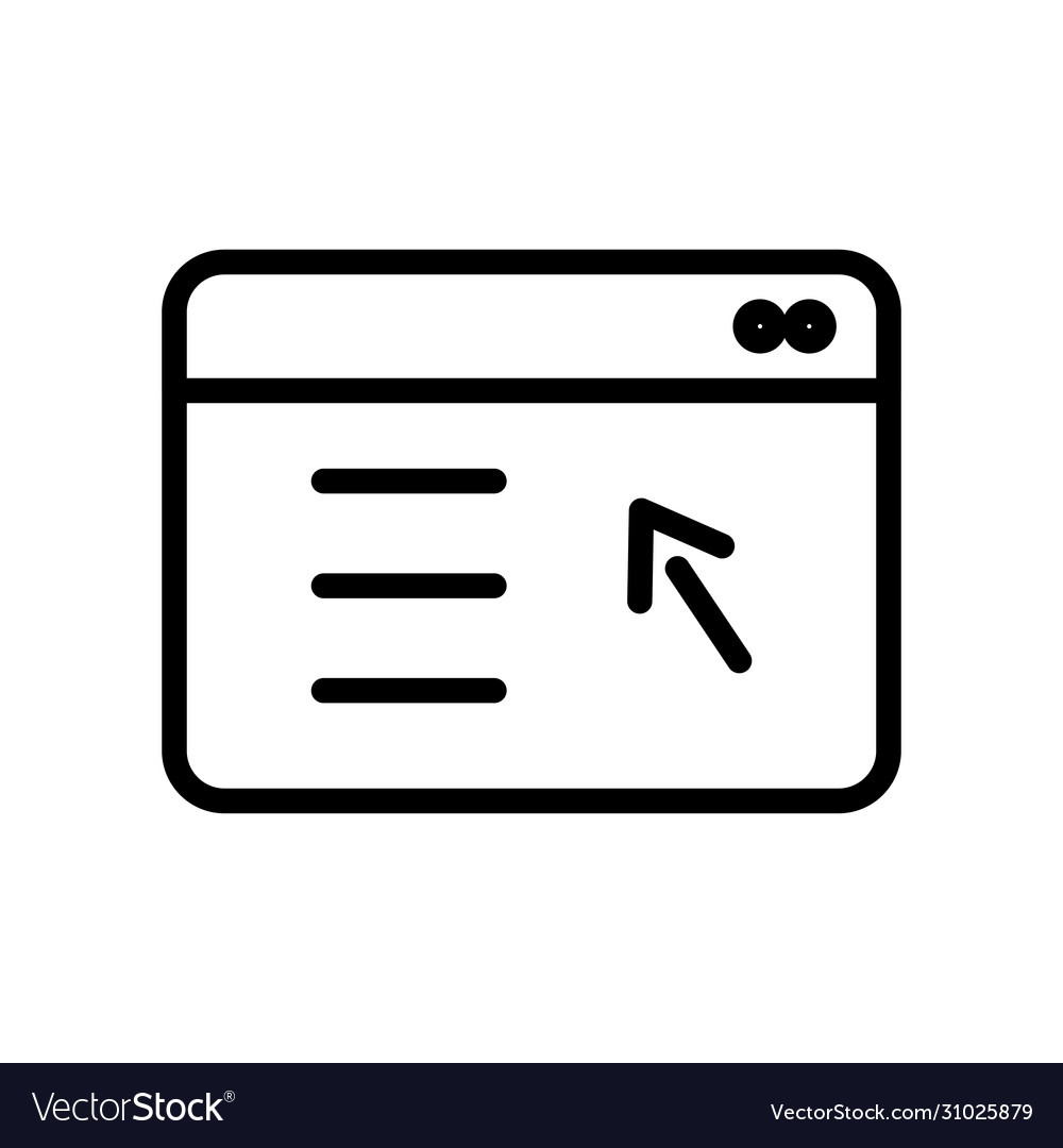 User interface concept web window icon line