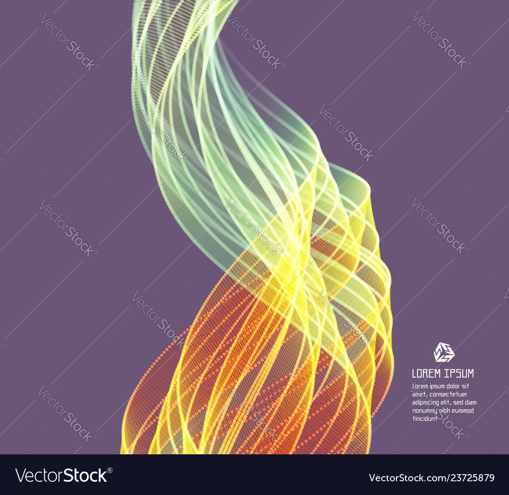 Wavy background with motion effect 3d technology vector image Wavy background with motion effect 3d technology