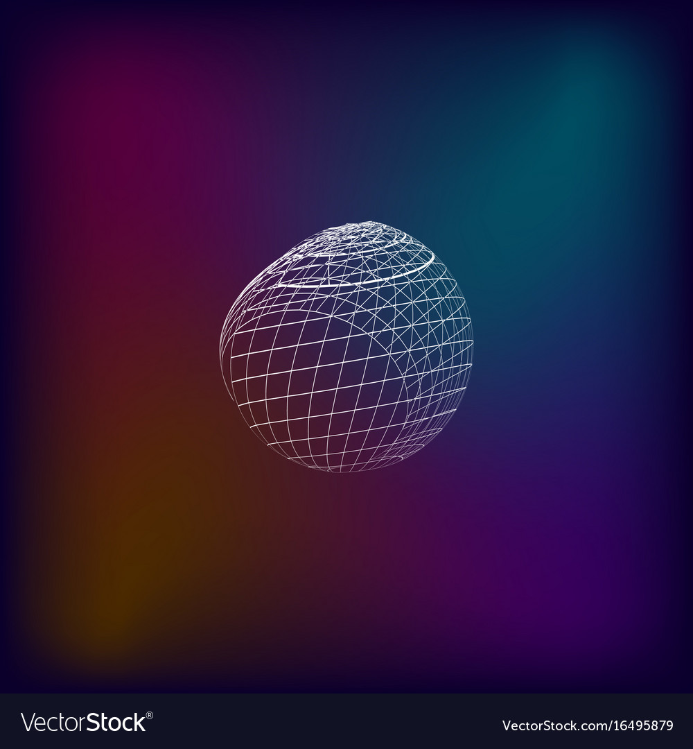 Wire-frame design element sphere