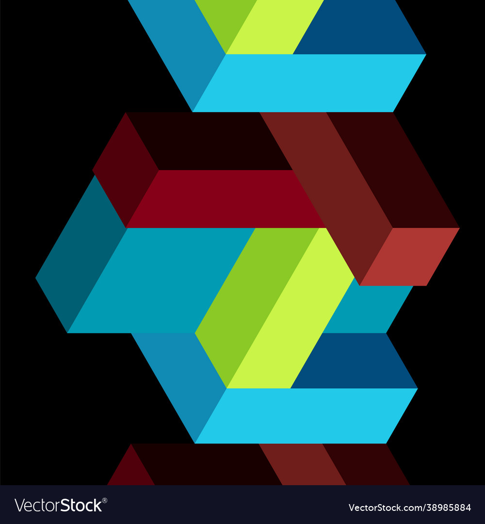 Abstract background 3d cubes cubic elements