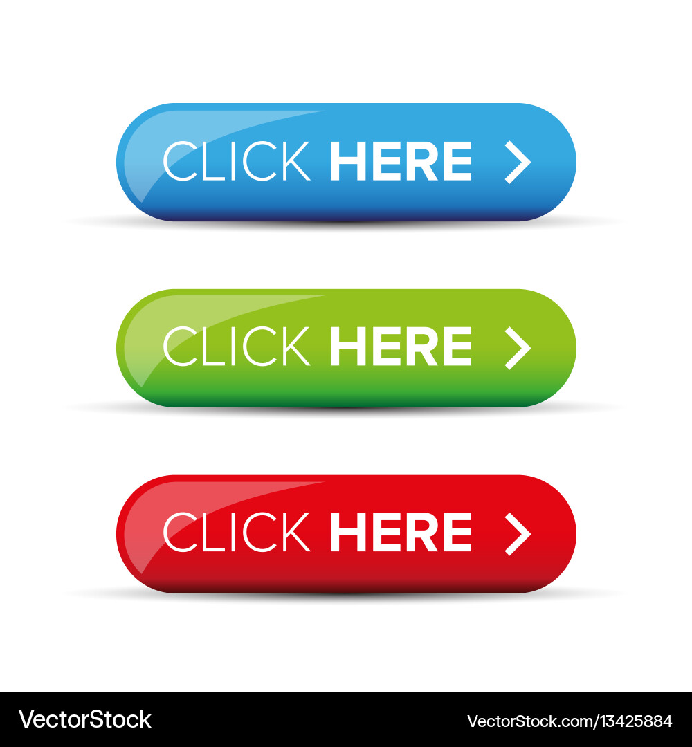Click here button Royalty Free Vector Image - VectorStock