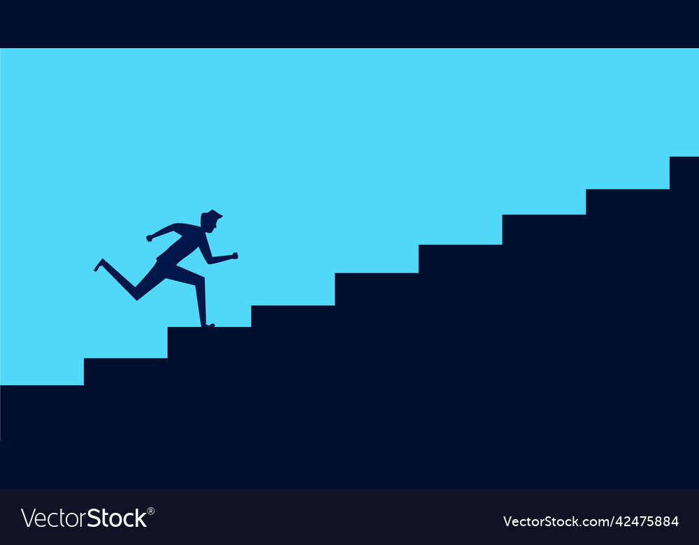 Commitment silhouette of a man running