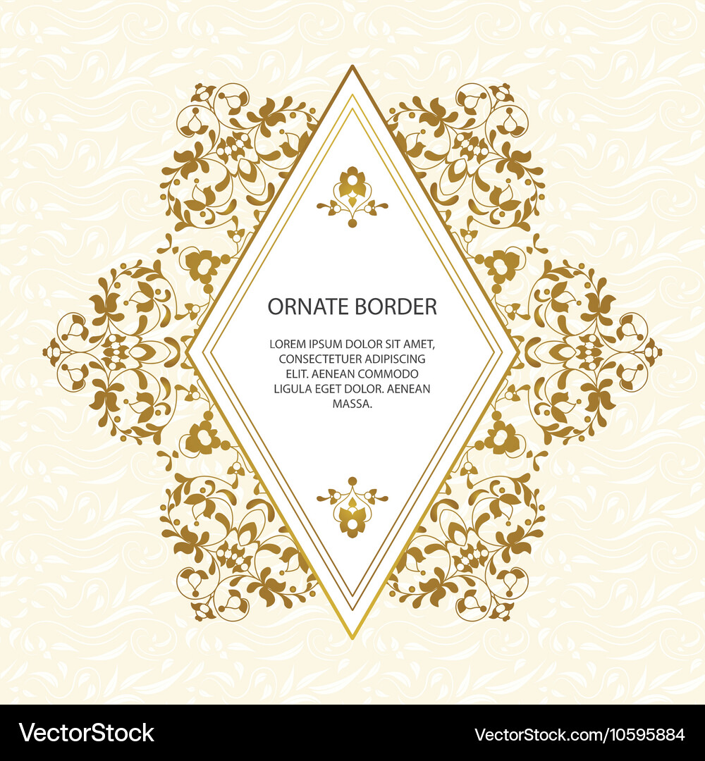 Decorative frame elegant element Royalty Free Vector Image
