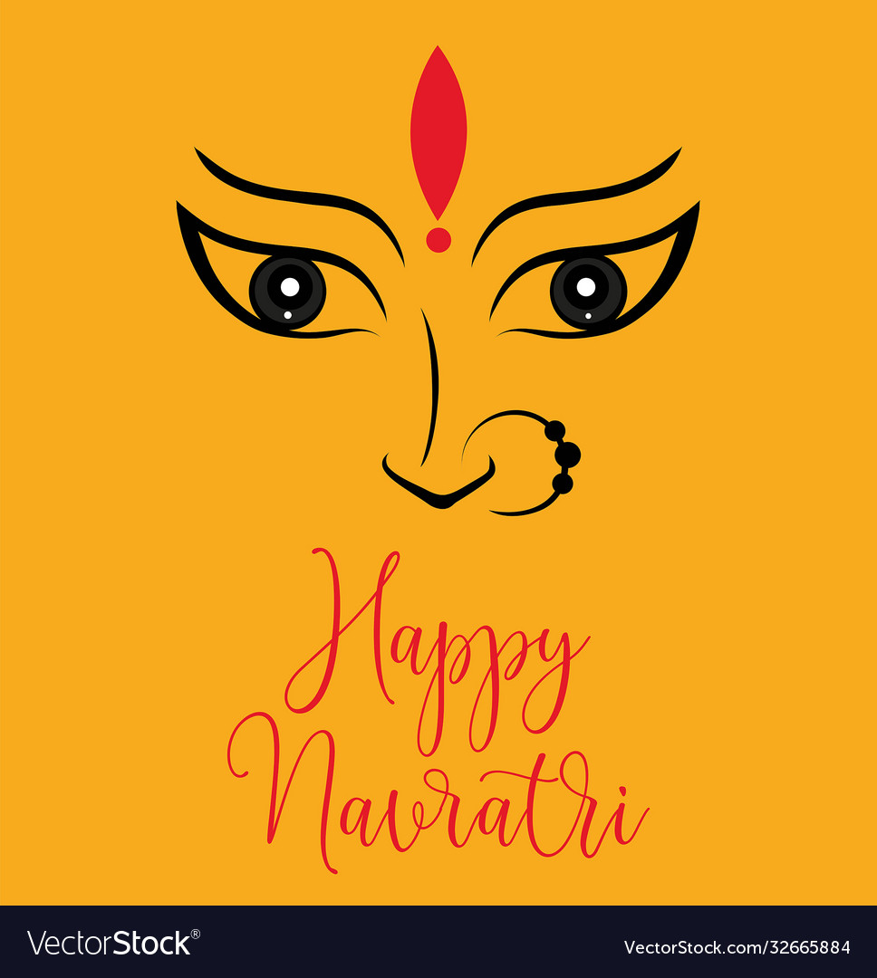 Durga poster designs for navaratri festival Vector Image