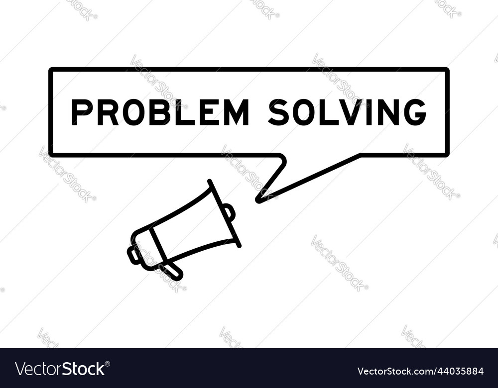 Megaphone icon with speech bubble in word problem vector image Megaphone icon with speech bubble in word problem