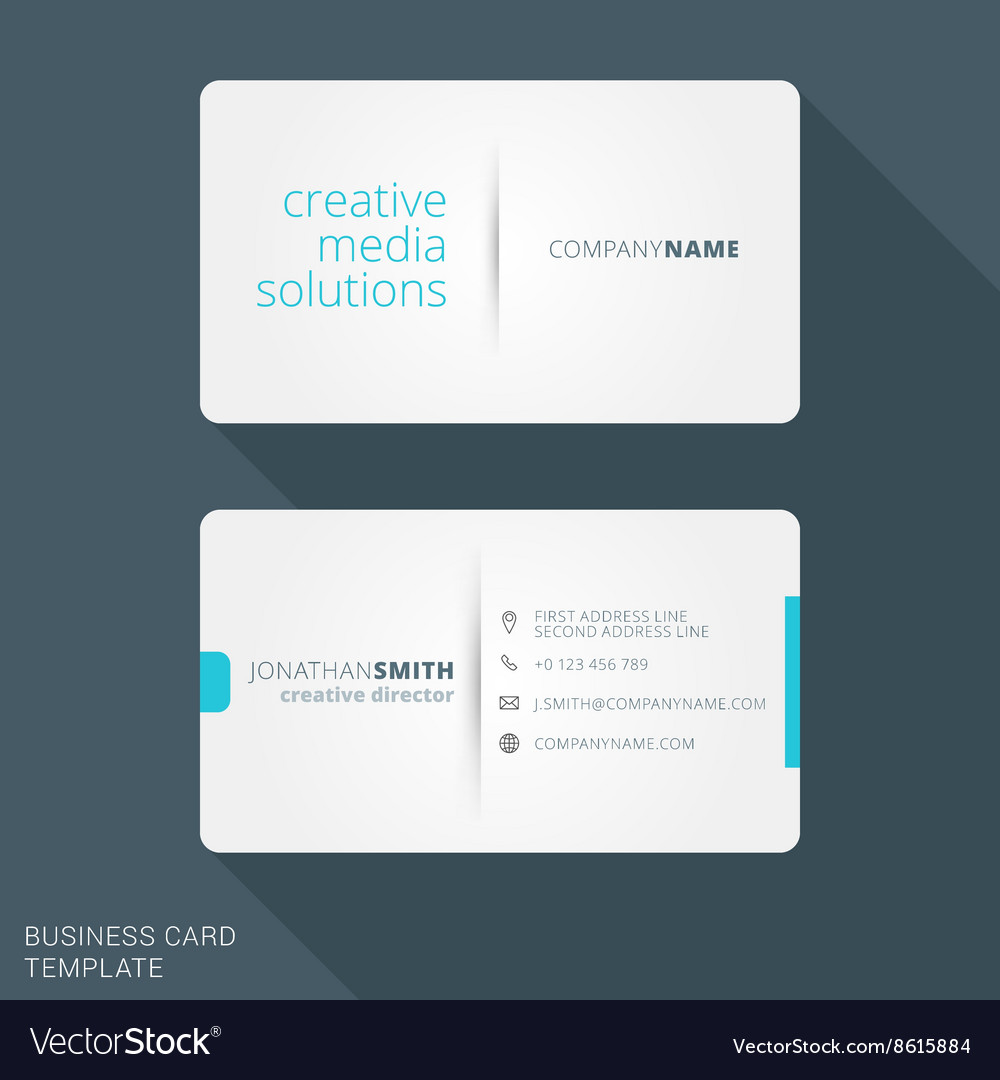 Modern creative business card template flat design