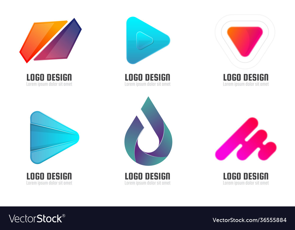 Modern minimal logo for banner Royalty Free Vector Image