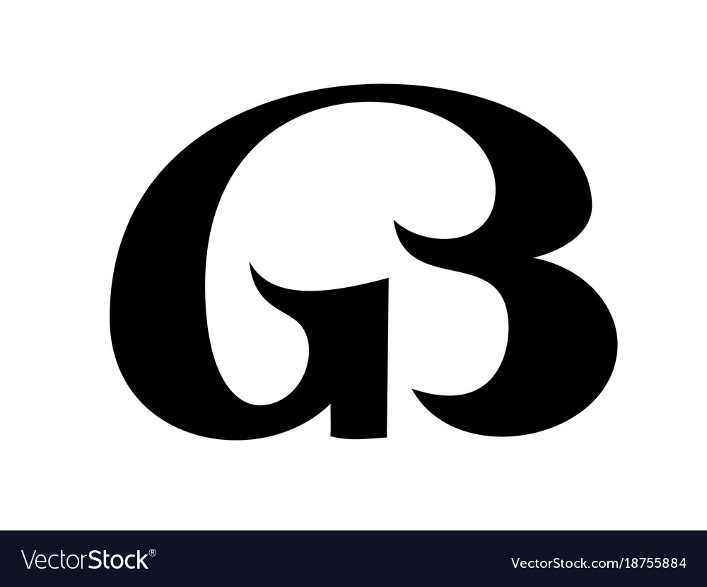 Monogram from linked letters g and b logo