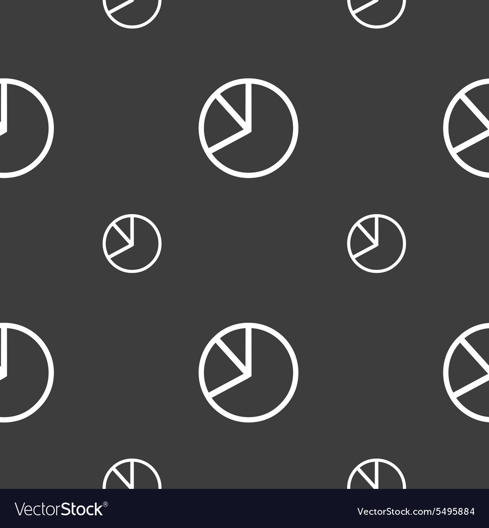 Pie chart graph icon sign seamless pattern