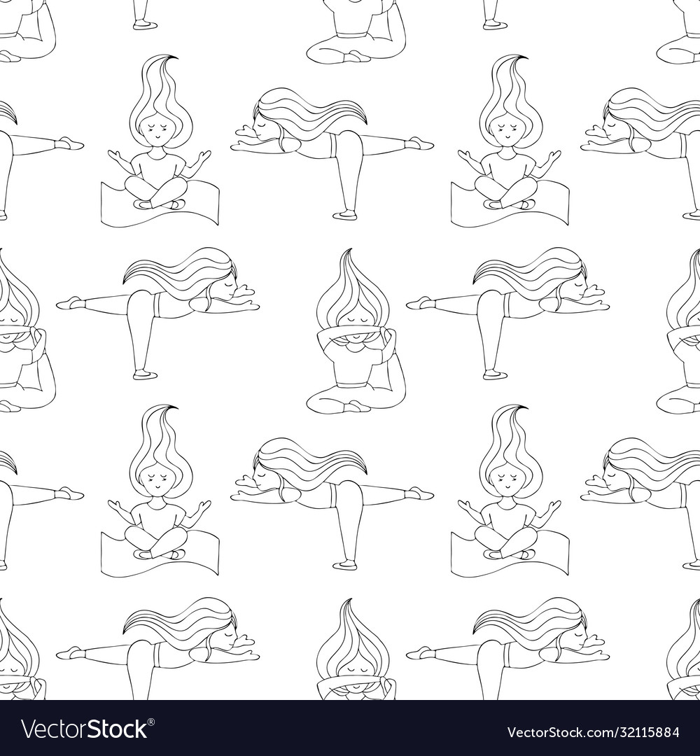 Seamless pattern without background doodle