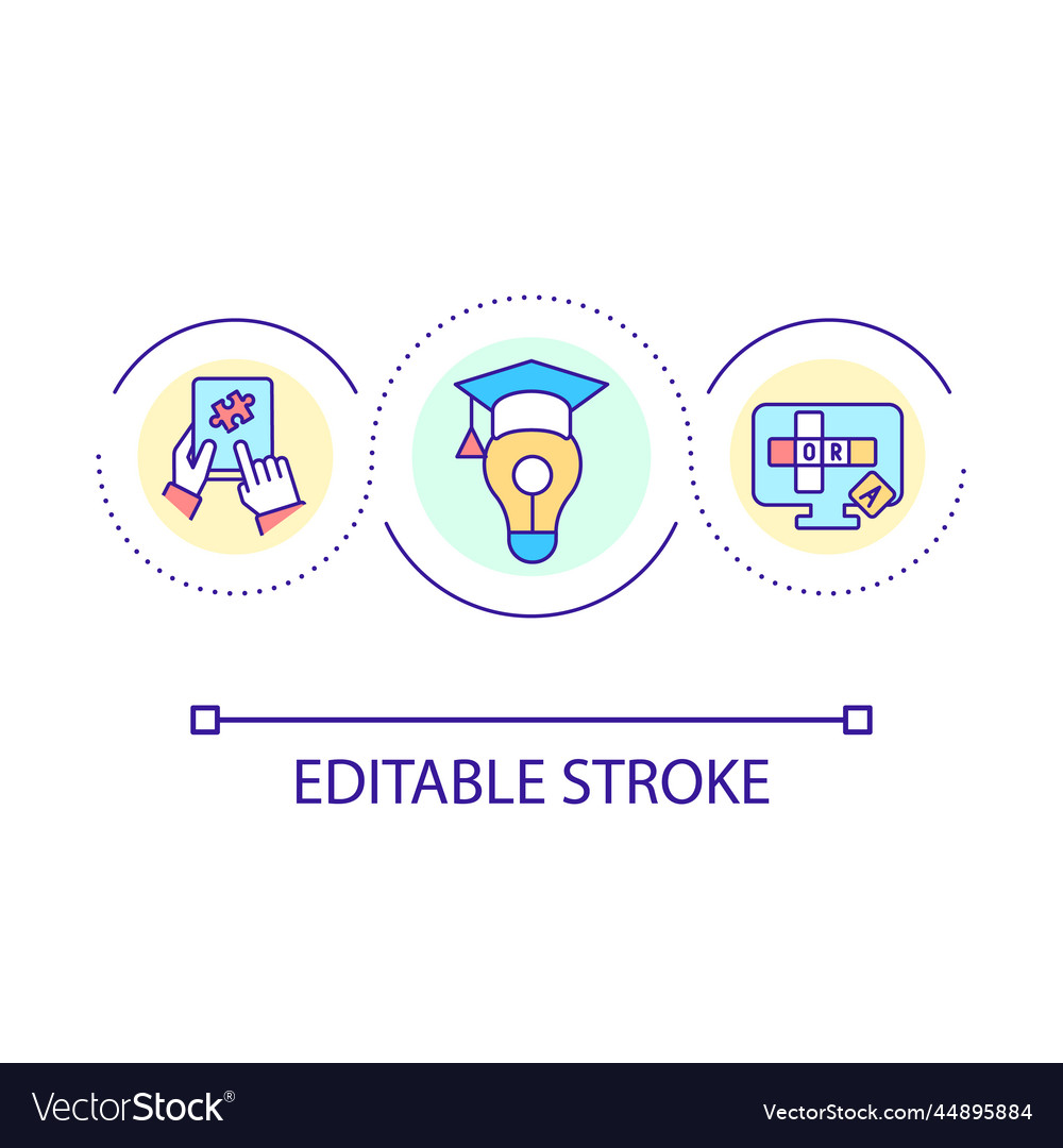 Solve logical issue loop concept icon