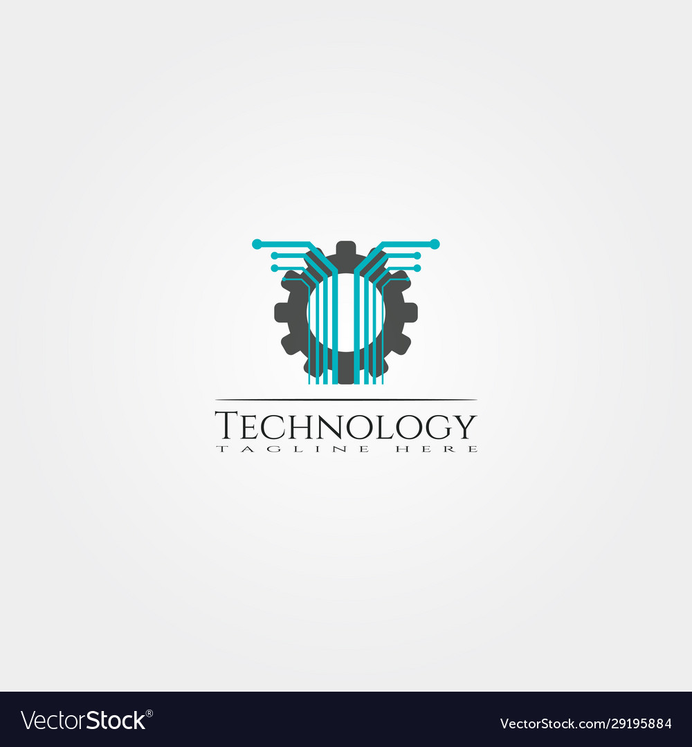 Technologie-Icon Template kreatives Logo Design