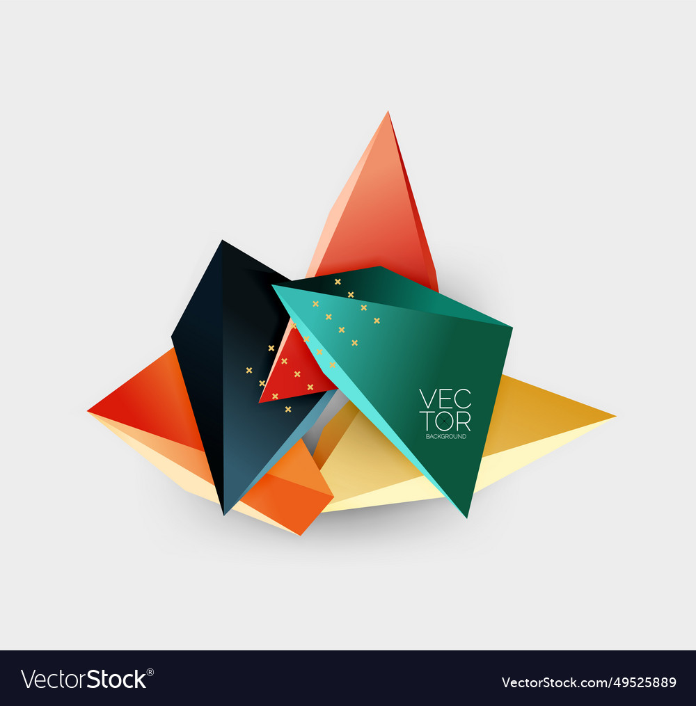 3d triangles geometric abstract background vector image 3d triangles geometric abstract background