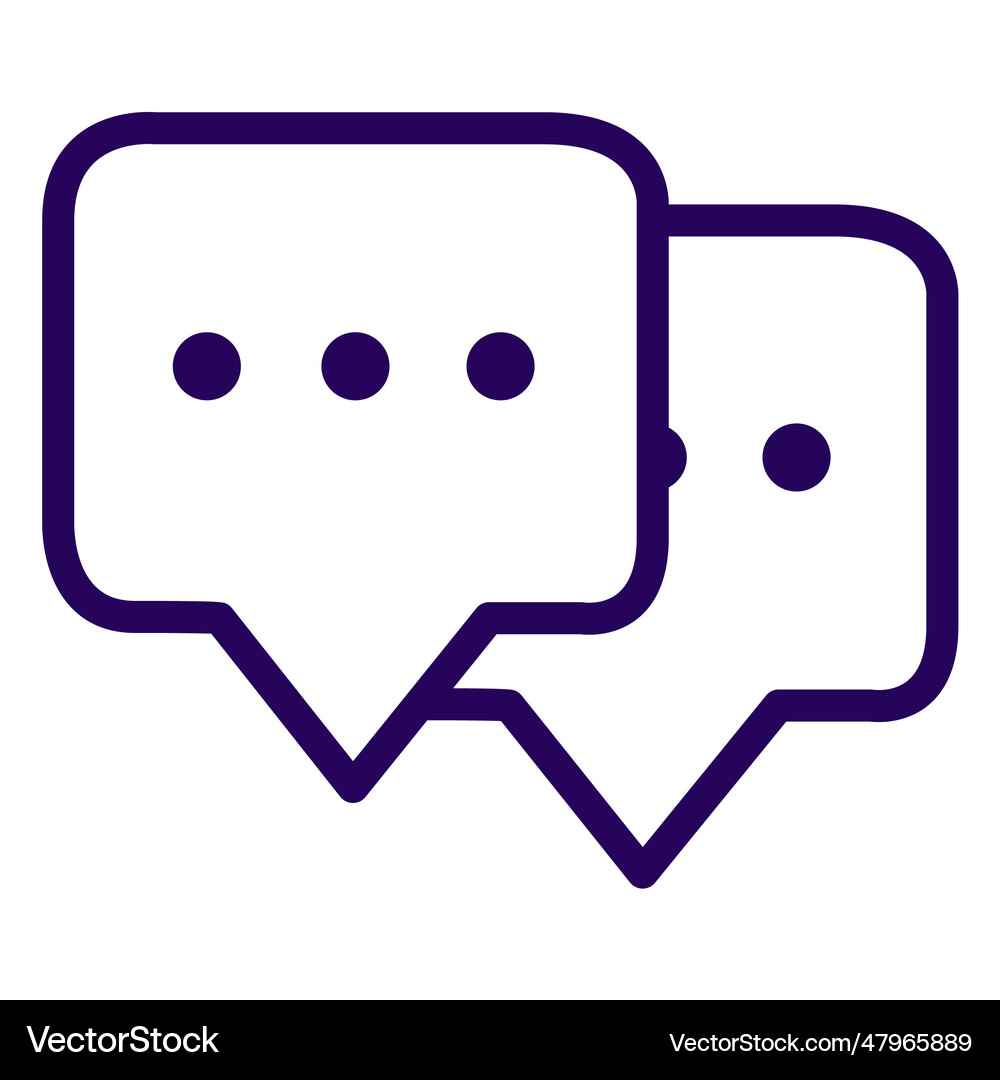 Chat bubbles stroke icon Royalty Free Vector Image