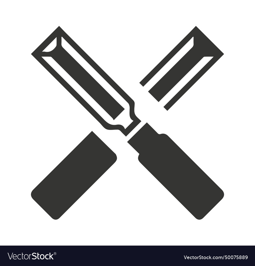 Chisel icon design template Vector Image Chisel icon design template