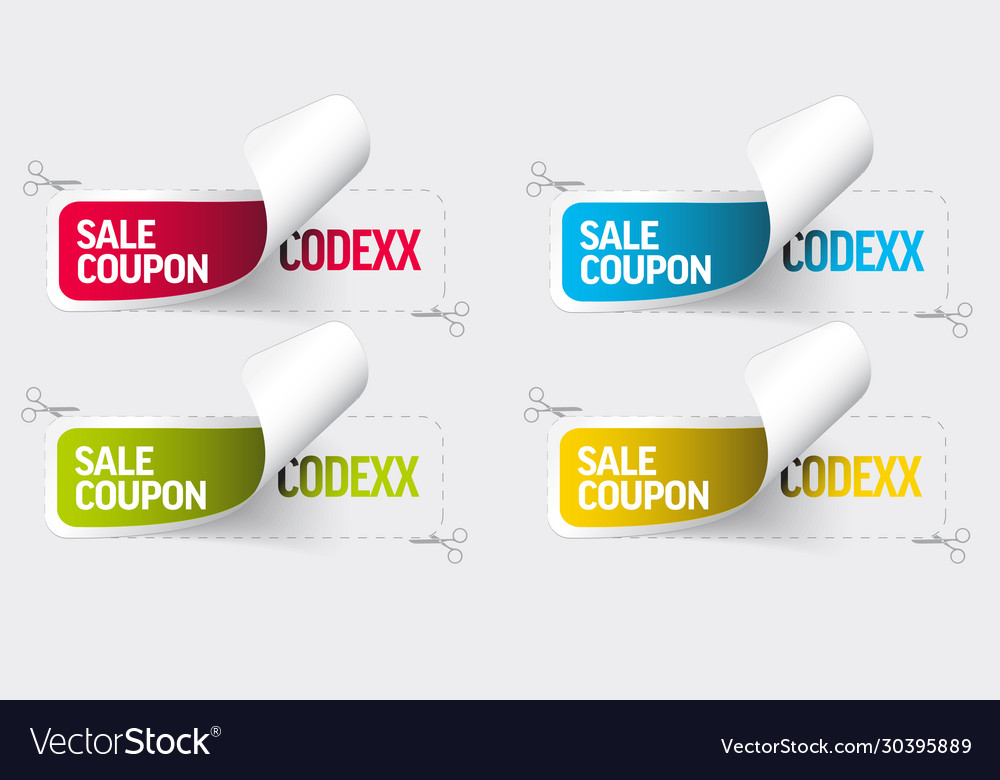 Collection color stickers template displaying vector image Collection color stickers template displaying