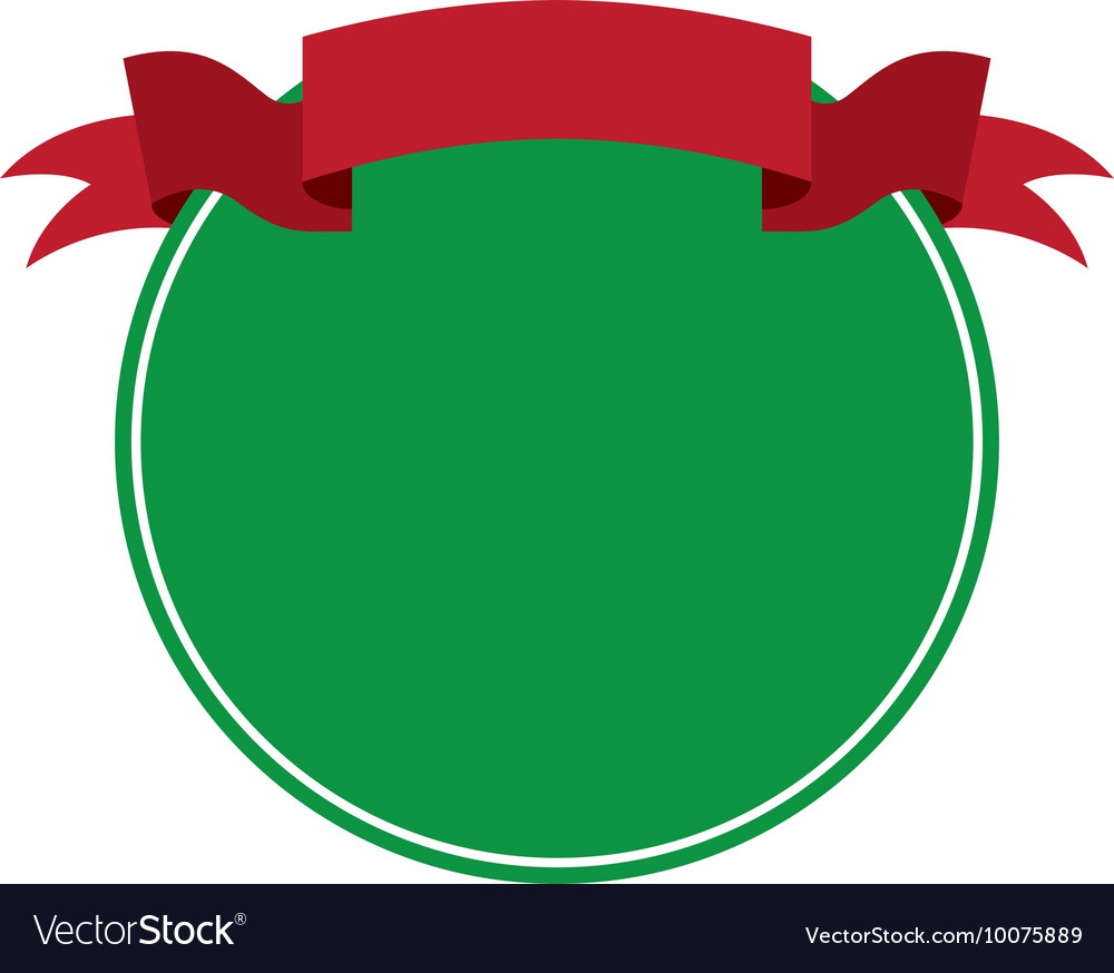 Frame with ribbon isolated icon design