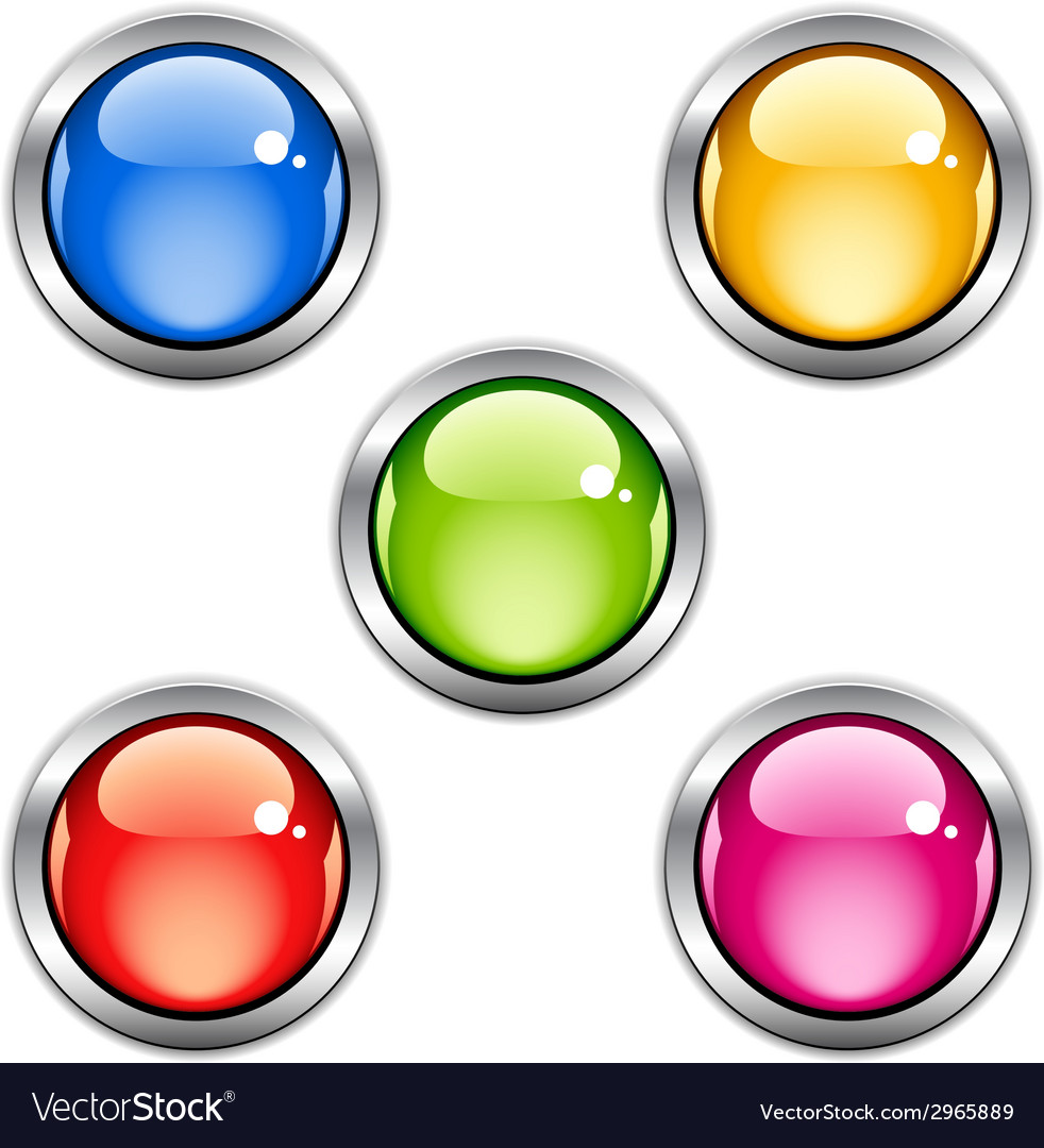 Glossy Buttons Royalty Free Vector Image - Vectorstock