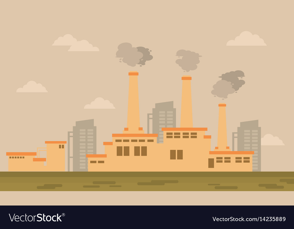 Industry cartoon bad environment theme Royalty Free Vector Industry cartoon bad environment theme Royalty Free Vector