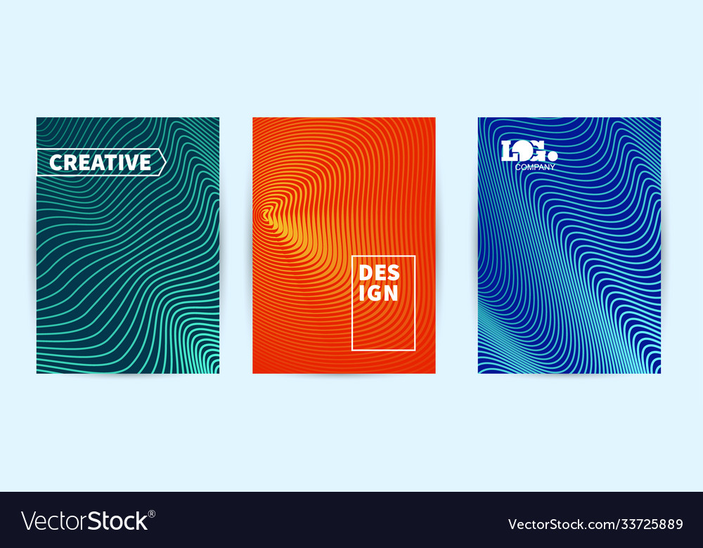 Modern covers design ultra line gradients