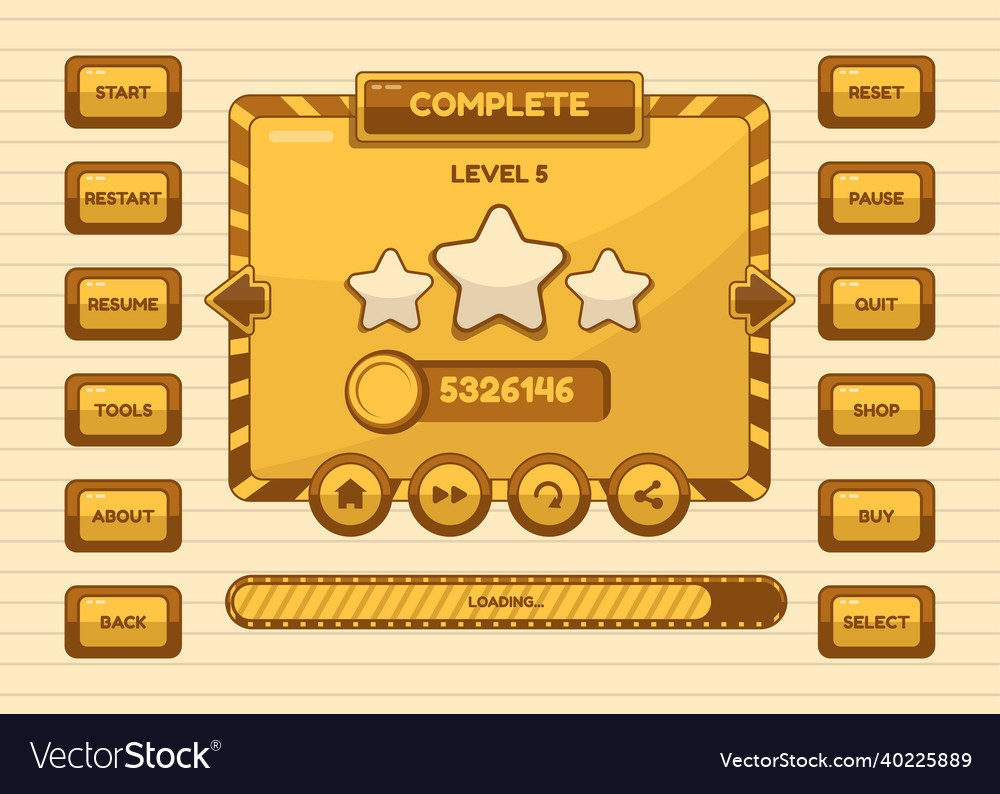 Score Button Spiel UI Elemente