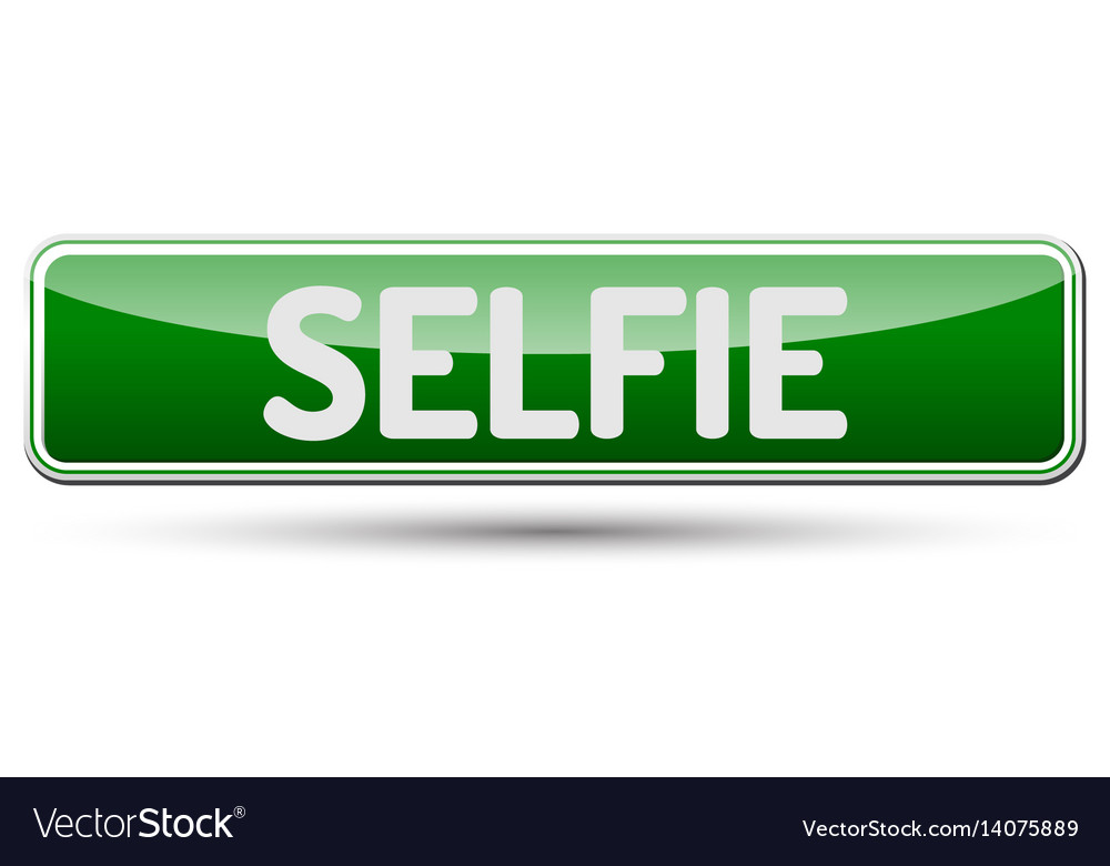 Selfie - abstract beautiful button with text