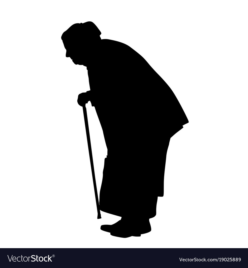 Old Woman With Cane