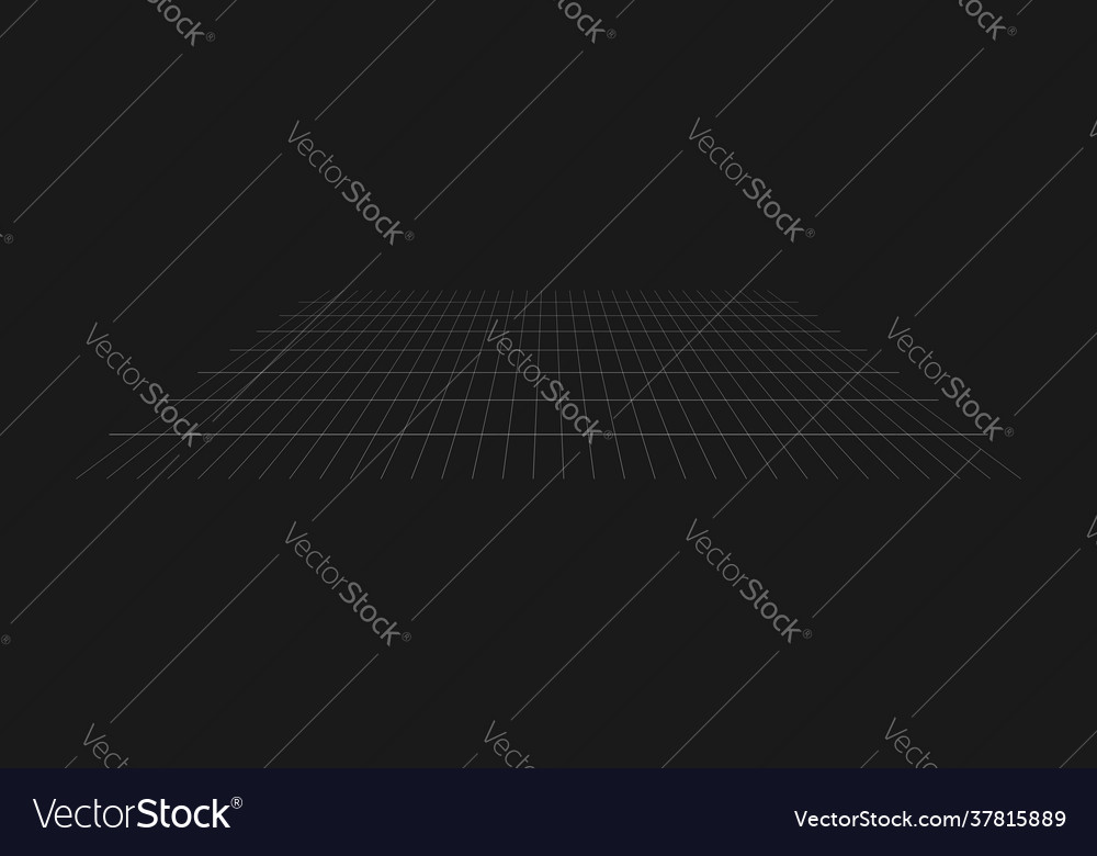 Tilted skew 3d grid mesh vector image Tilted skew 3d grid mesh