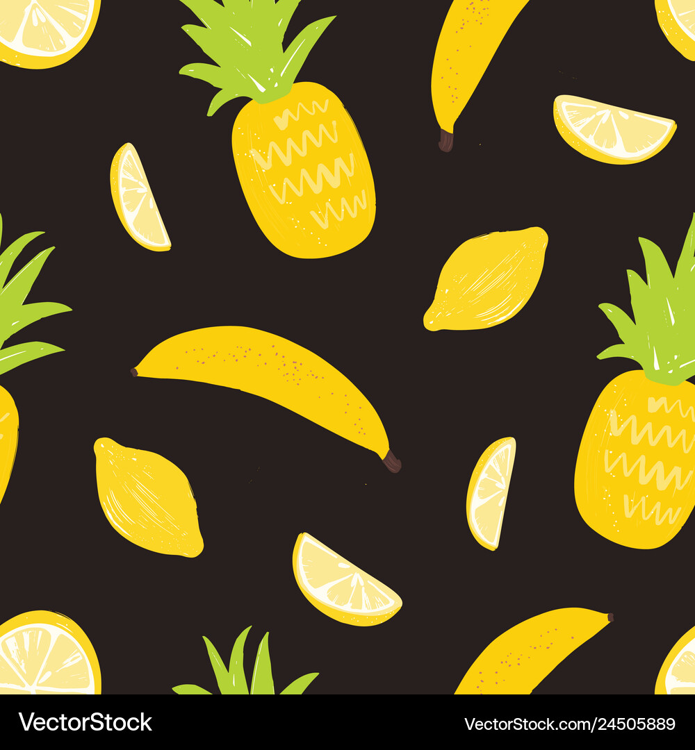 Tropical Fruit Pattern Royalty Free Vector Image