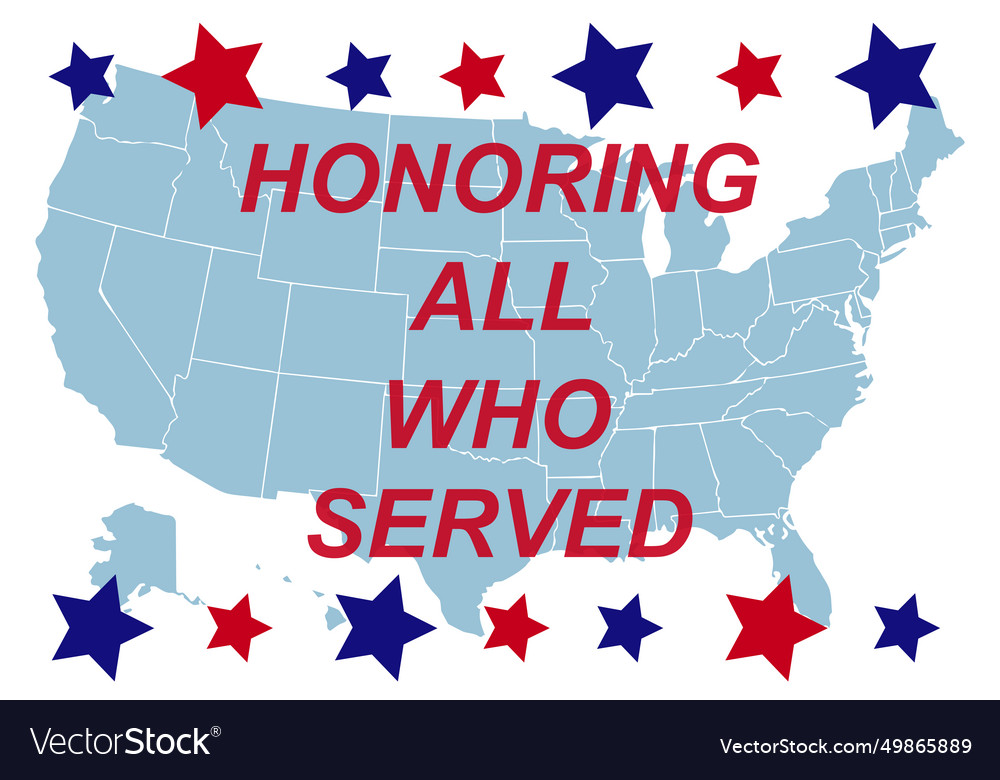 Us veterans day background happy Royalty Free Vector Image