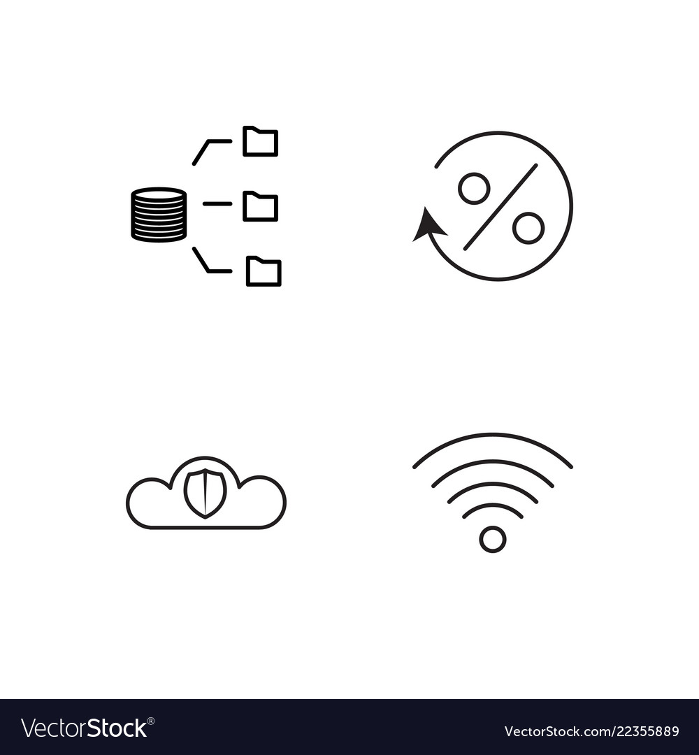 Web simple outlined icons set Vector Image Web simple outlined icons set