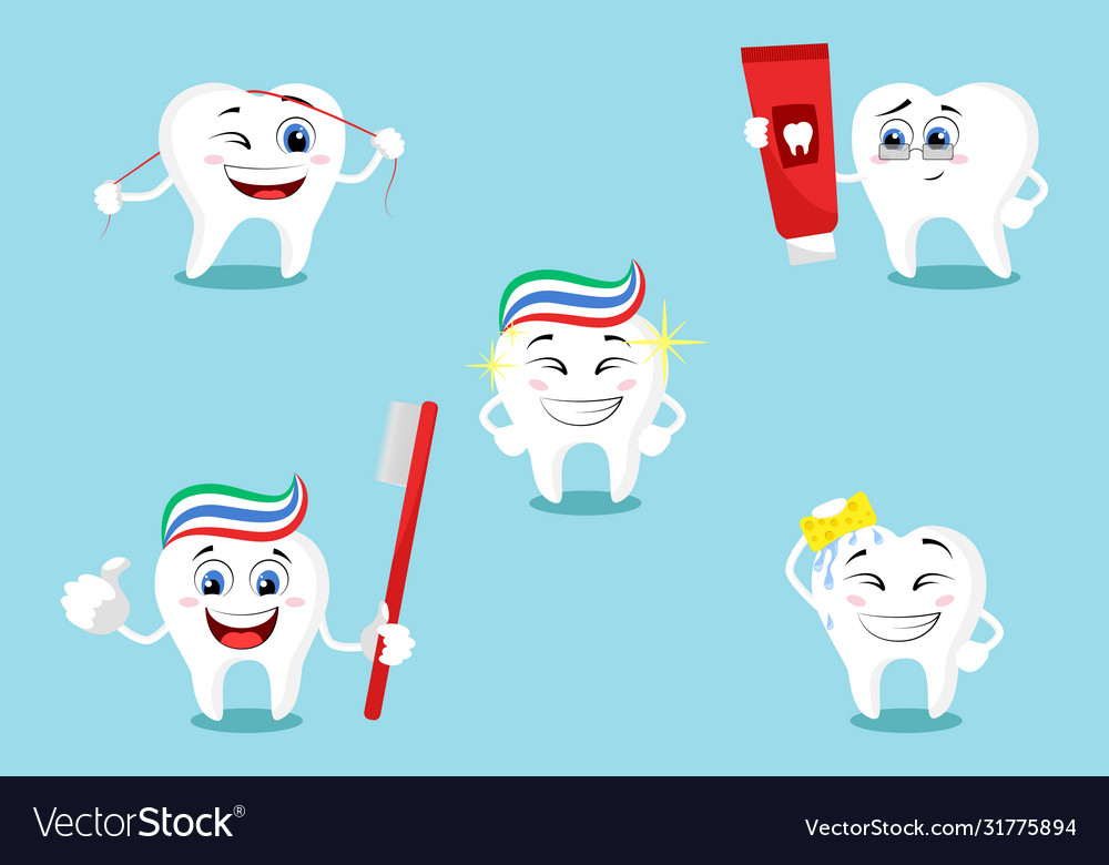 Cartoon teeth Royalty Free Vector Image - VectorStock