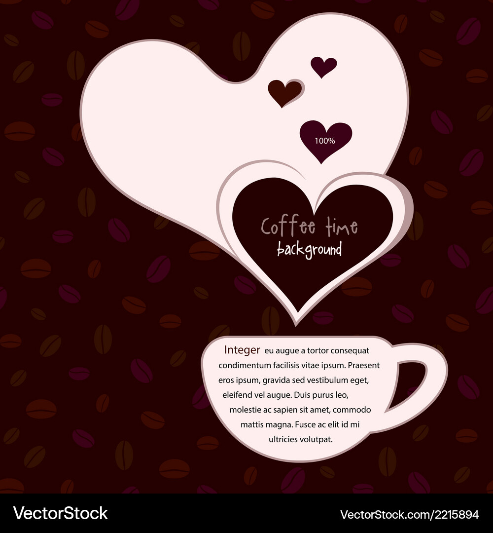 Coffee background Royalty Free Vector Image - VectorStock
