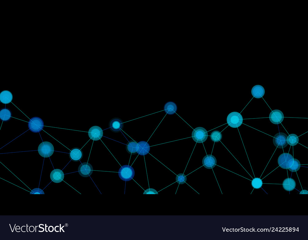 Futuristic template with copy space lines and dots Vector Image Futuristic template with copy space lines and dots