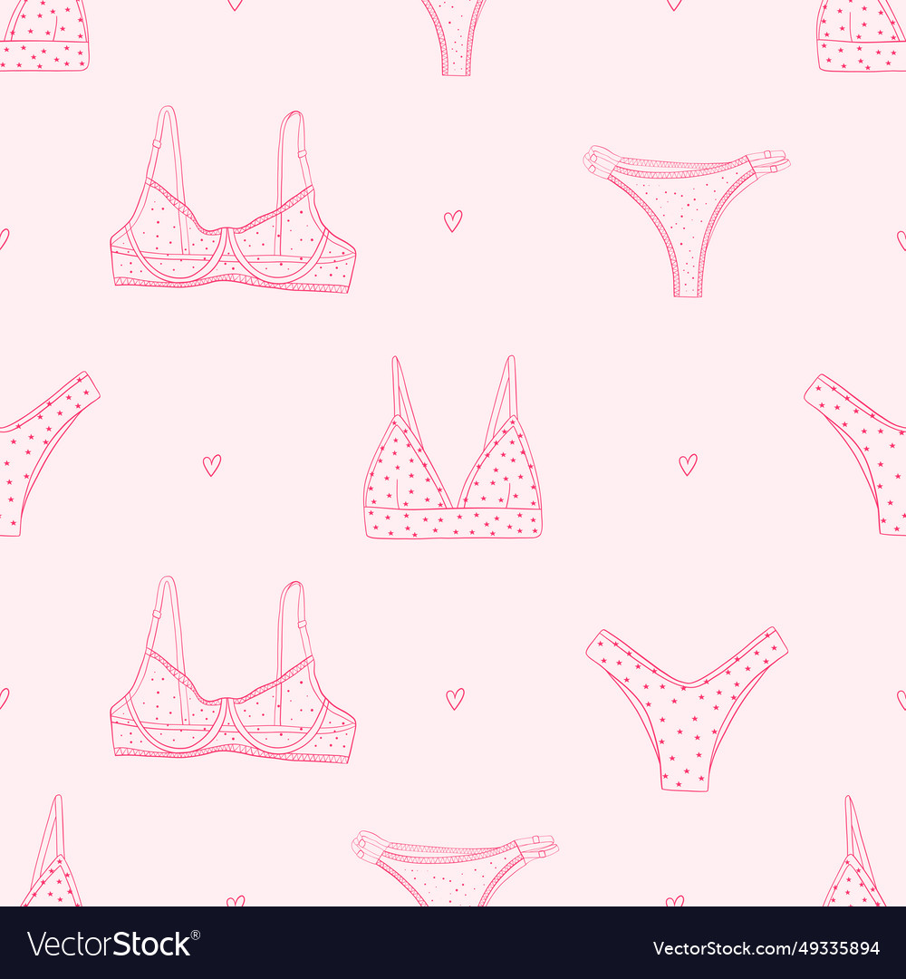 Girly underwear seamless pattern